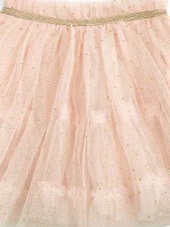Mamas & Papas Pink Sparkle Mesh Tutu Skirt with Metallic Waistband