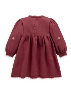 Mamas & Papas Red Red Floral Embroidered Knit Dress