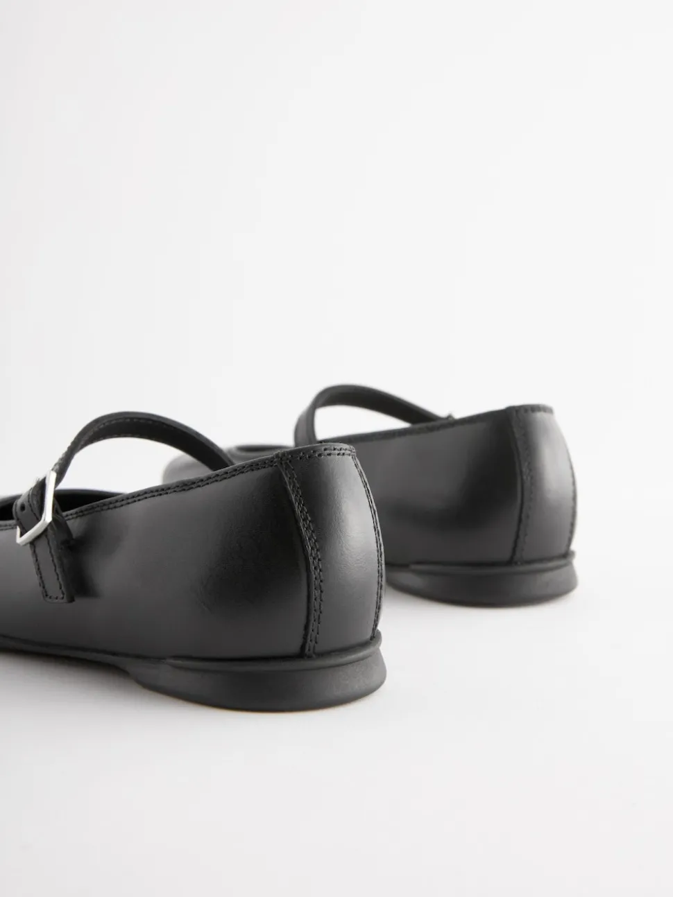 Matt Black Standard Fit (F) Leather Mary Jane School Shoes