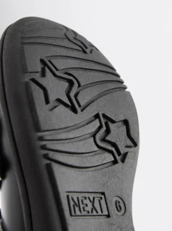 Matt Black Wide Fit (G) School Junior Butterfly Mary Jane Shoes