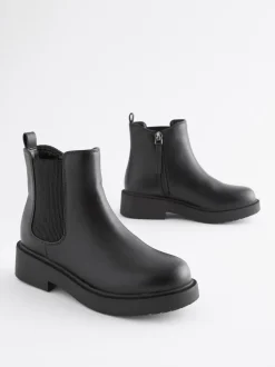 Matt Black Standard Fit (F) Chelsea Ankle Boots