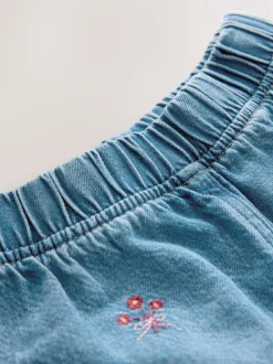 Mid Blue Galentines Embroidered Jeans (3mths-7yrs)