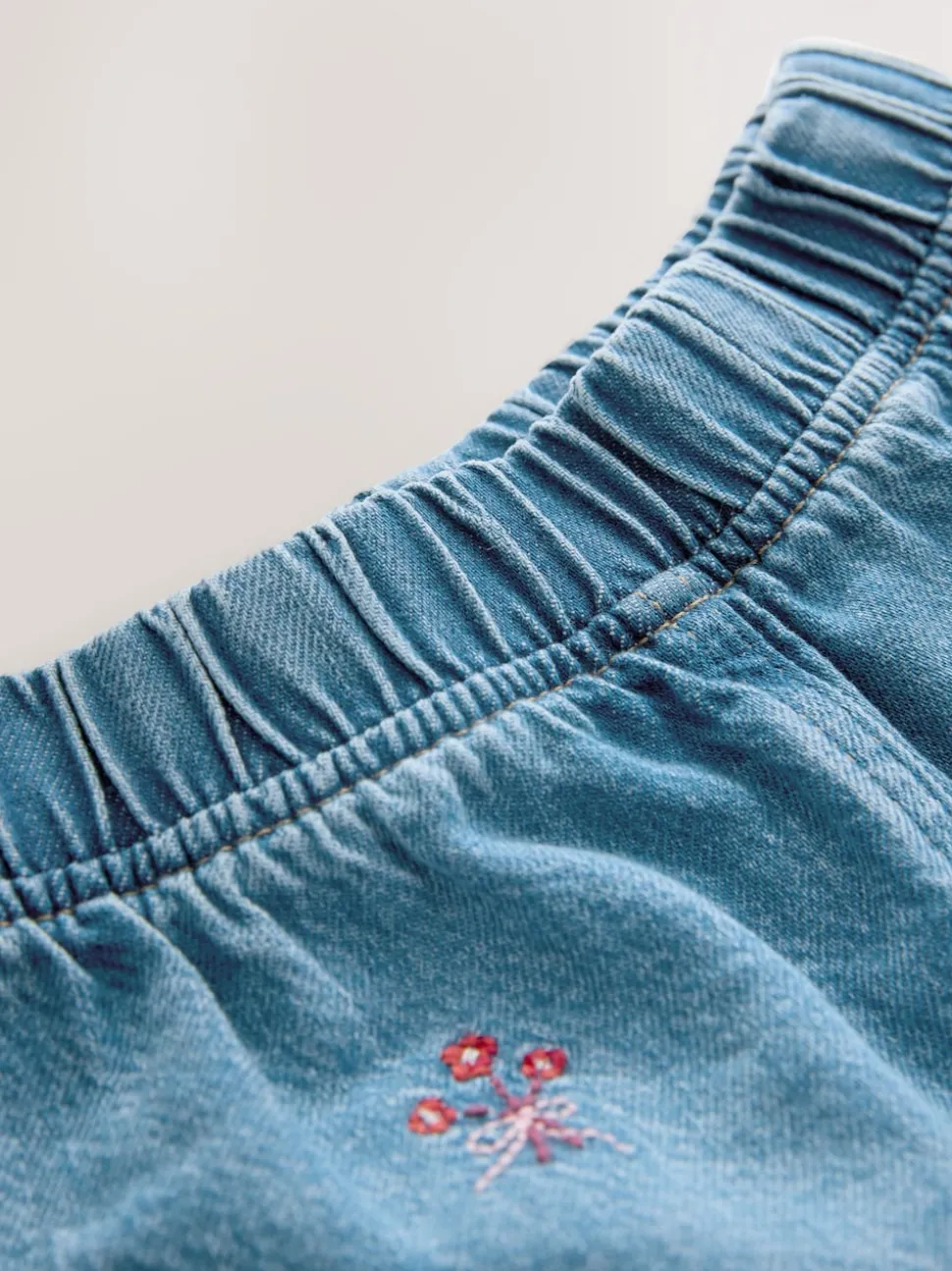 Mid Blue Galentines Embroidered Jeans (3mths-7yrs)