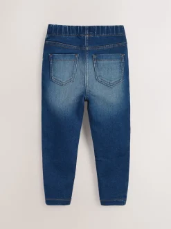 Mid Blue/Light Blue Denim 2 Pack Elasticated Waist Jeggings (3mths-7yrs)