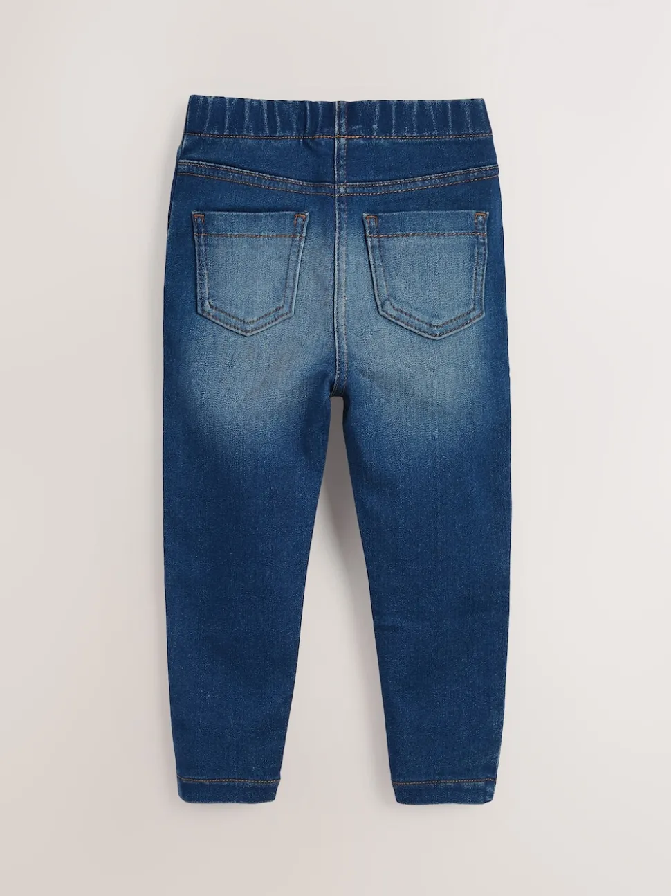 Mid Blue/Light Blue Denim 2 Pack Elasticated Waist Jeggings (3mths-7yrs)