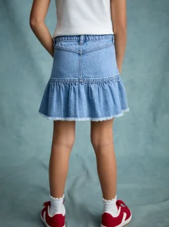 Mid Blue Cotton Skirt (3-16yrs)