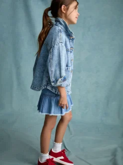 Mid Blue Cotton Skirt (3-16yrs)