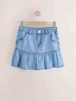 Mid Blue Cotton Skirt (3-16yrs)
