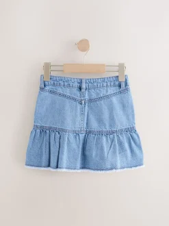 Mid Blue Cotton Skirt (3-16yrs)