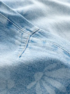 Mid Blue Daisy Printed Dungaree (3-16yrs)