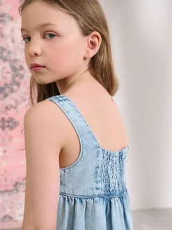 Mid Blue Denim Playsuit (3-16yrs)