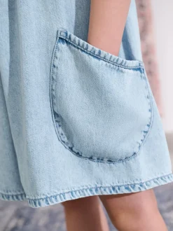 Mid Blue Denim Playsuit (3-16yrs)