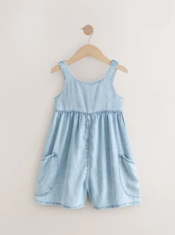 Mid Blue Denim Playsuit (3-16yrs)