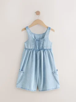 Mid Blue Denim Playsuit (3-16yrs)