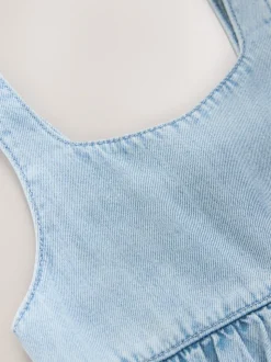 Mid Blue Denim Playsuit (3-16yrs)