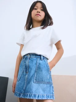 Mid Blue Denim Skirt (3-16yrs)