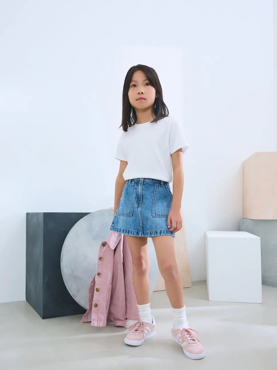 Mid Blue Denim Skirt (3-16yrs)