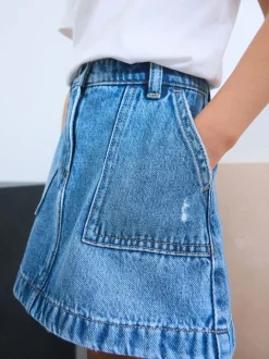 Mid Blue Denim Skirt (3-16yrs)