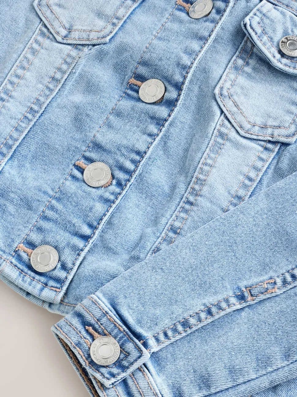 Mid Blue Frill Shoulder Denim Jacket (3-16yrs)