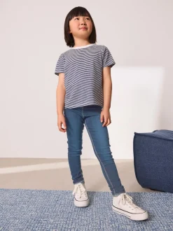 Mid Blue Long Length Stretch Jeggings (3-16yrs)
