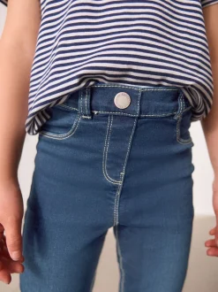 Mid Blue Long Length Stretch Jeggings (3-16yrs)