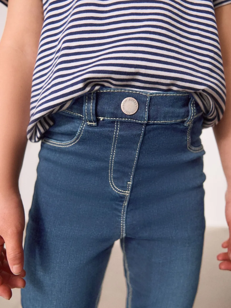 Mid Blue Long Length Stretch Jeggings (3-16yrs)