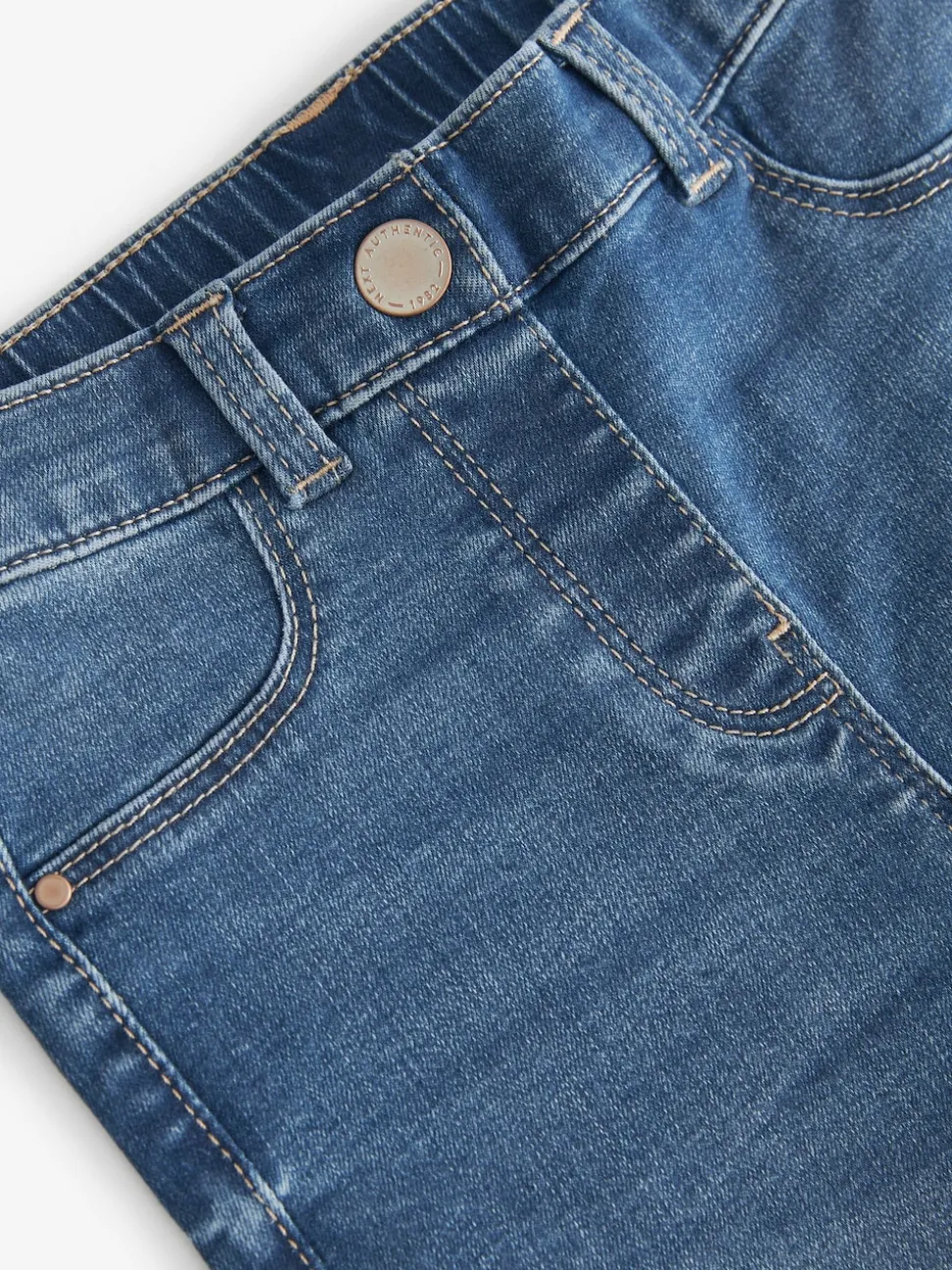 Mid Blue Long Length Stretch Jeggings (3-16yrs)