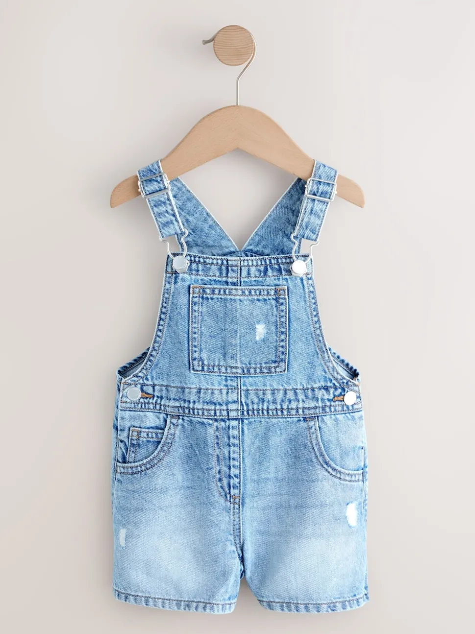 Mid Blue Plain Denim Dungarees (3mths-7yrs)