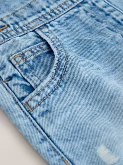 Mid Blue Plain Denim Dungarees (3mths-7yrs)