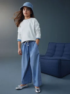 Mid Blue Pullon Barrel Jeans (3-16yrs)