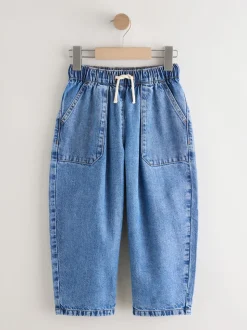 Mid Blue Pullon Barrel Jeans (3-16yrs)