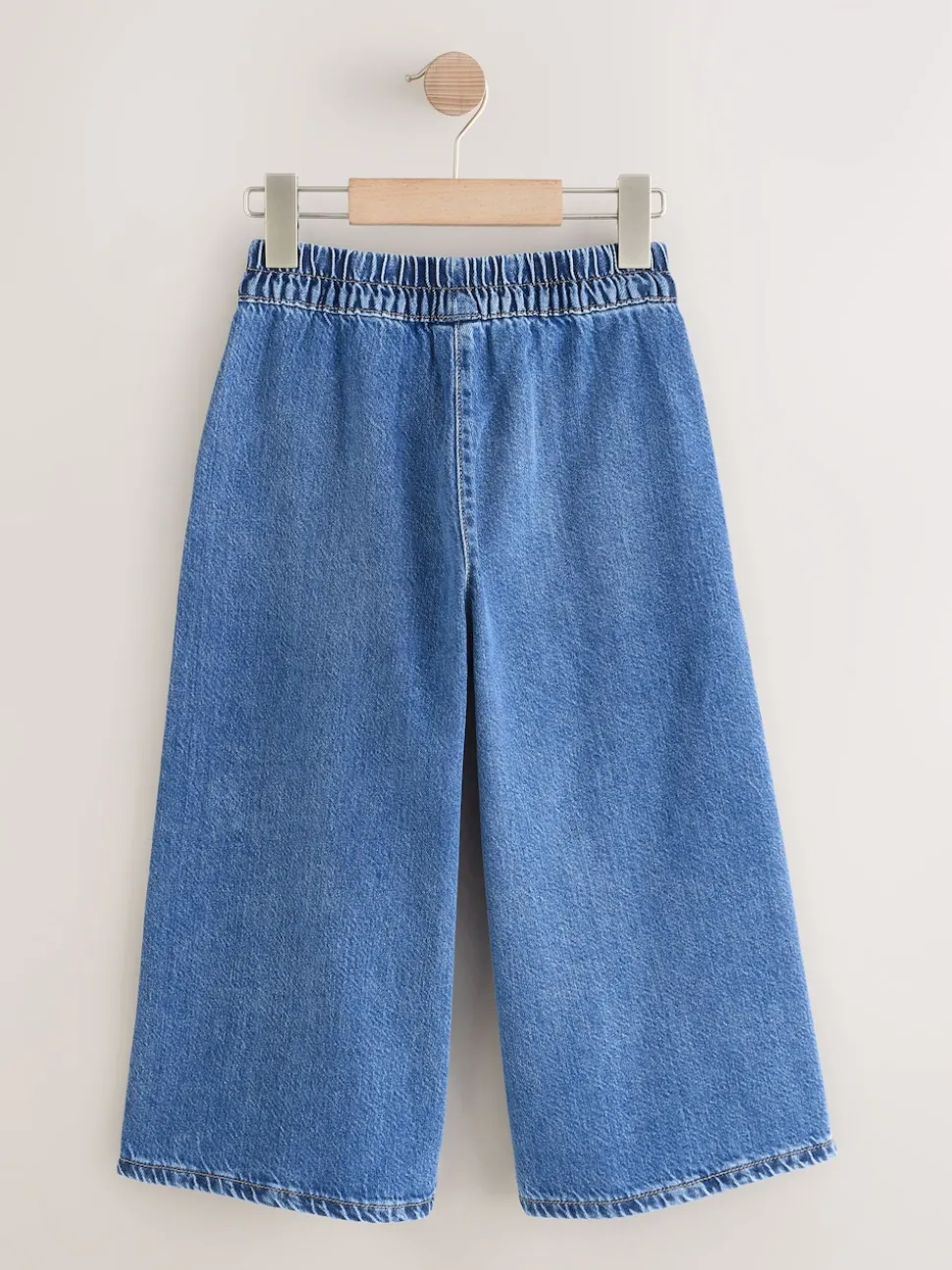 Mid Blue Pull On Wide Leg Jeans (6-16yrs)