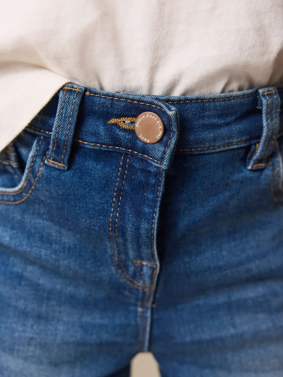 Mid Blue Regular Fit Skinny Jeans (3-16yrs)