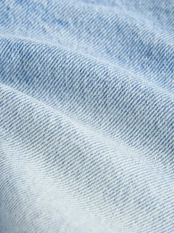 Mid Blue Regular Length Frayed Edge Denim Shorts (3-16yrs)