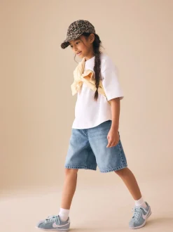 Mid Blue Regular Length Relaxed Denim Shorts (3-16yrs)