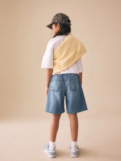 Mid Blue Regular Length Relaxed Denim Shorts (3-16yrs)