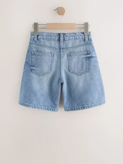 Mid Blue Regular Length Relaxed Denim Shorts (3-16yrs)