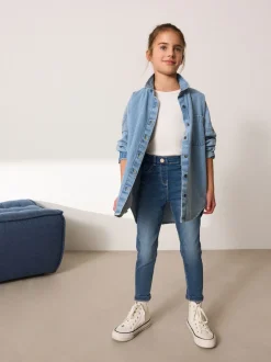 Mid Blue Regular Length Stretch Jeggings (3-16yrs)