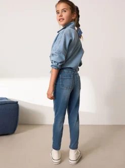 Mid Blue Regular Length Stretch Jeggings (3-16yrs)