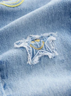 Mid Blue SmileyWorld® 100% Cotton Mom Jeans (3-16yrs)