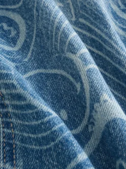 Mid Blue SmileyWorld® Print Wide Leg Jeans (3-16yrs)