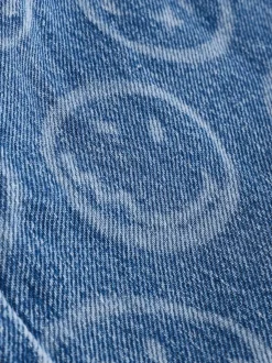Mid Blue SmileyWorld® Pullon Barrel Jeans (3-16yrs)