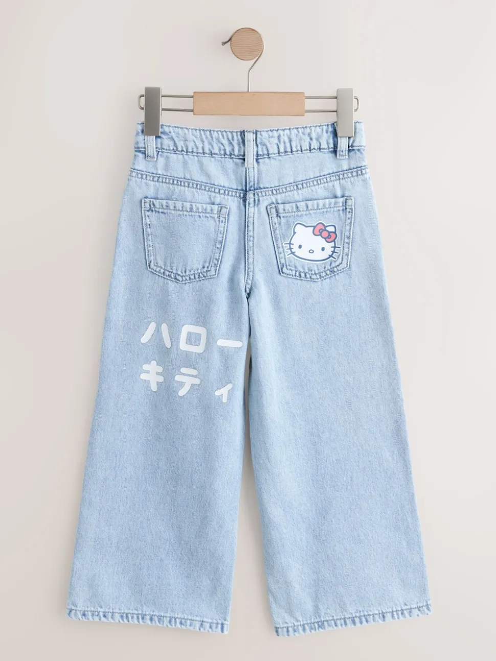 Mid Wash Hello Kitty Wide Leg Jeans (3-16yrs)