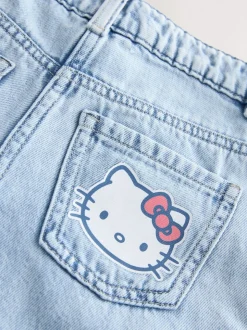 Mid Wash Hello Kitty Wide Leg Jeans (3-16yrs)