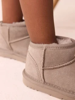 Mink Brown Water Repellent Standard Fit (F) Suede Pull On Boots