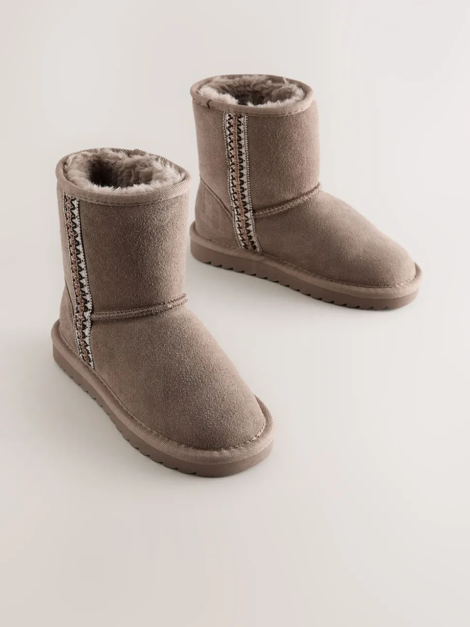 Mink Brown Water Repellent Suede Pull On Boots