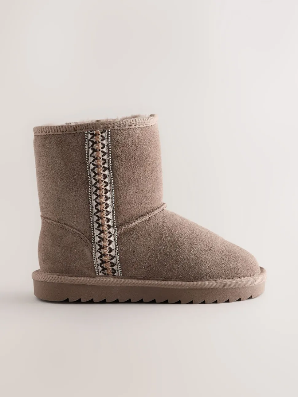 Mink Brown Water Repellent Suede Pull On Boots
