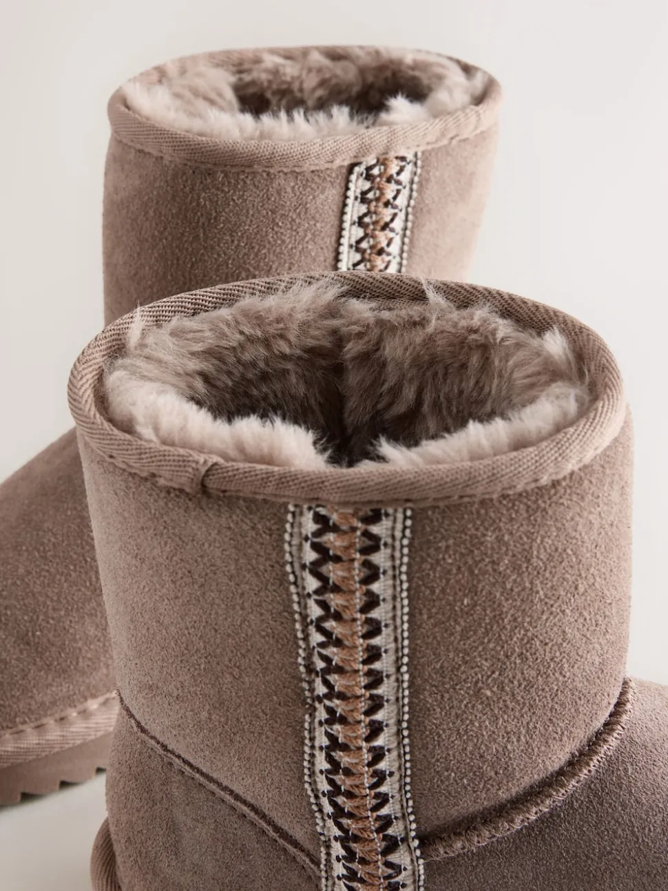 Mink Brown Water Repellent Suede Pull On Boots