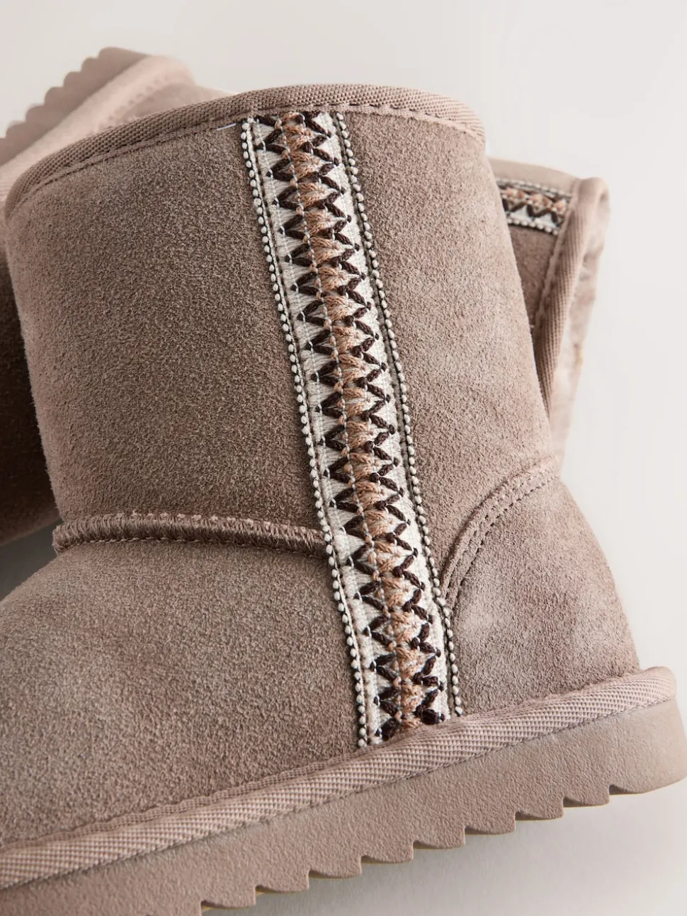 Mink Brown Water Repellent Suede Pull On Boots