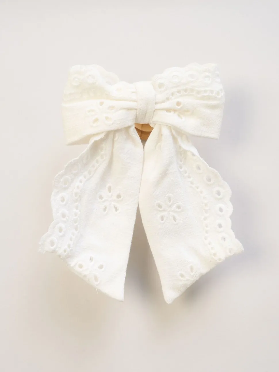 Miss Broderie White Dress Denim Jacket and Hair Clip Outfit Set